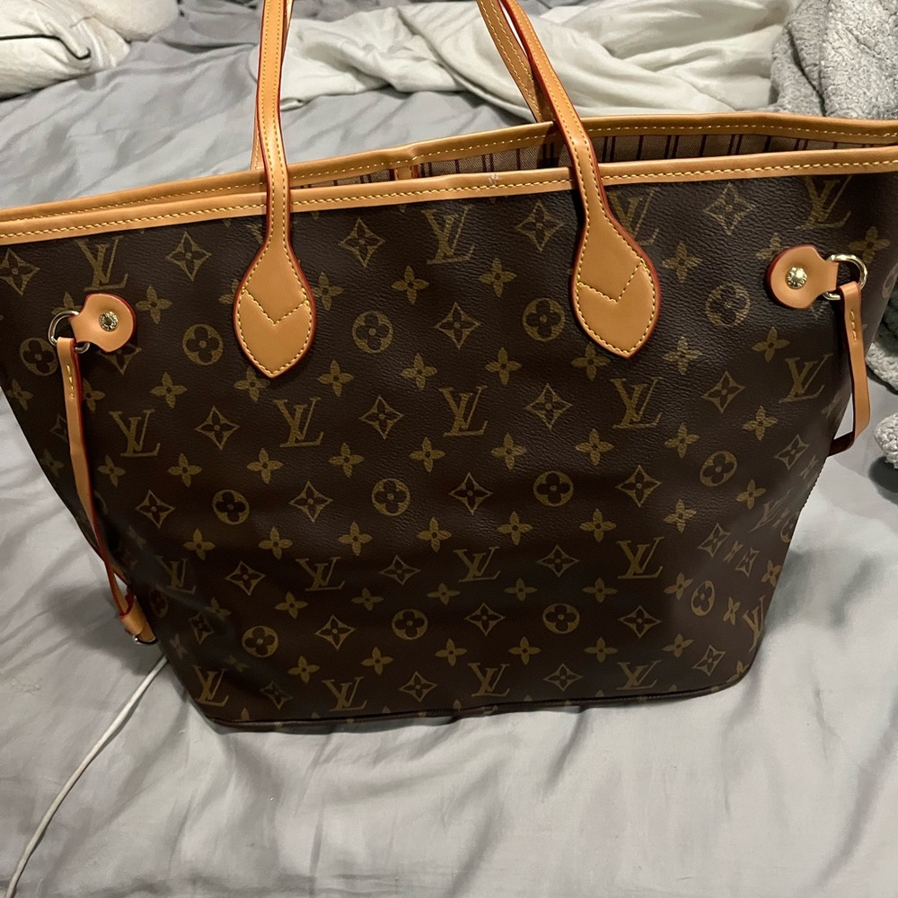 Louis Vuitton Classic Brown and Tan Monogram Tote